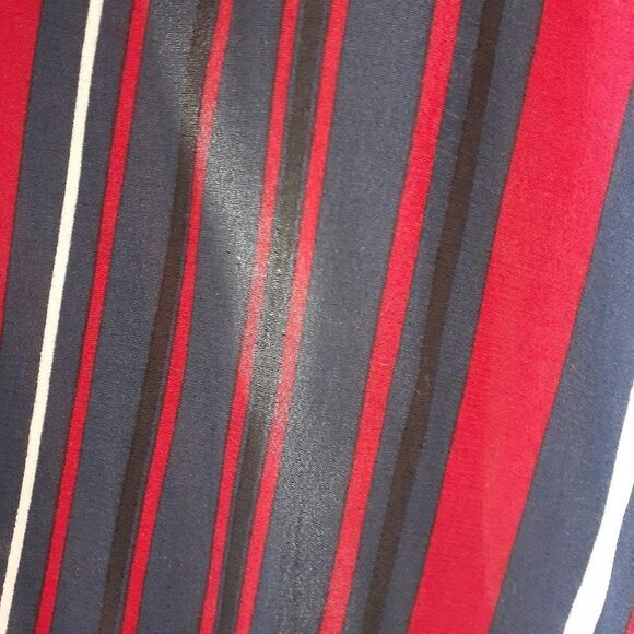 Zara Striped Navy and Red Midi Tunic Dress - Picture 13 of 16